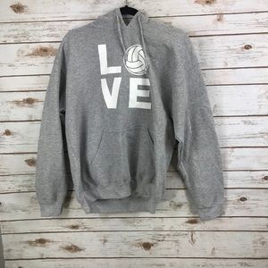Gildan custom made volley ball hoodie sweatshirt